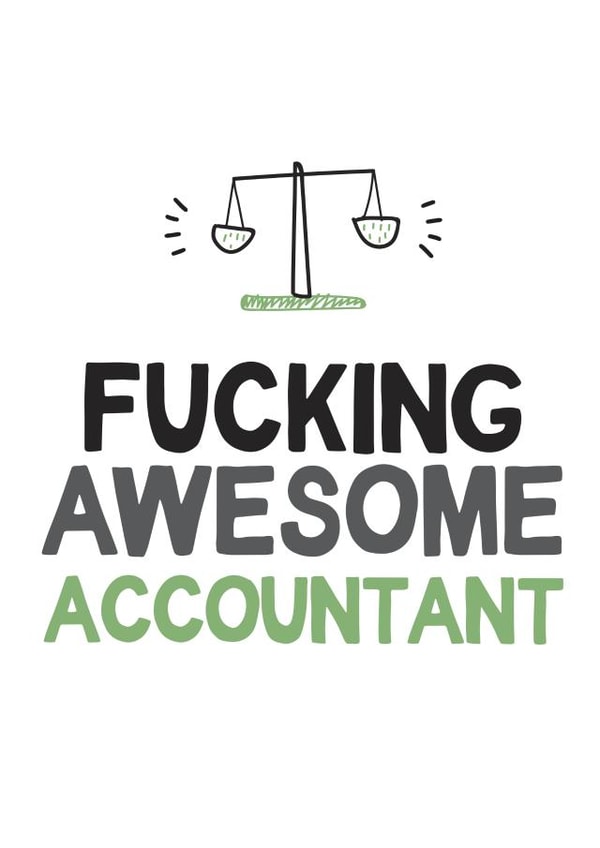 accountant fucking New Job Card 16754 created by TeHe Gifts