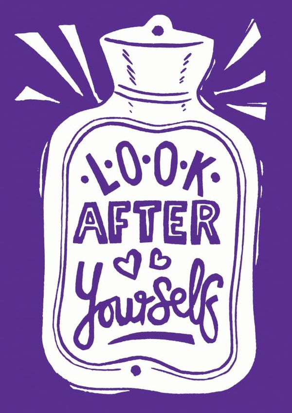 Hot Water Bottle get well soon card created by Woah there Pickle