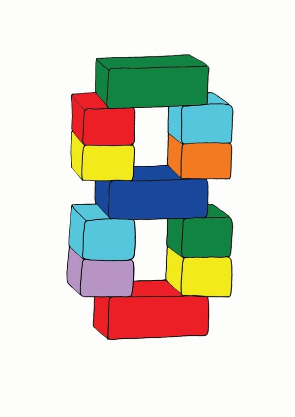 8th eight Birthday Card 7042 created by A Ray of Sunshine Cards