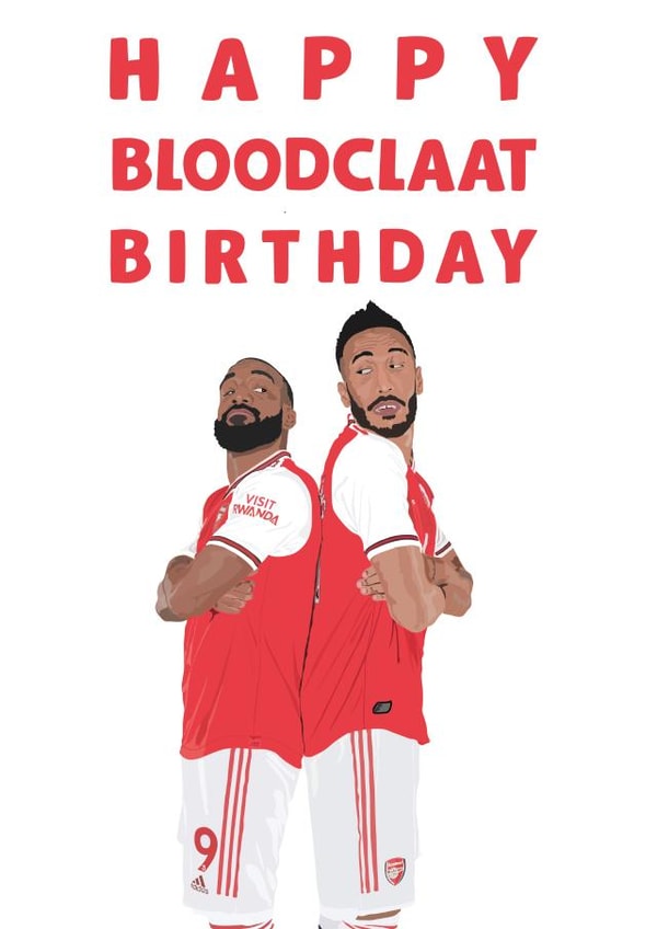 Arsenal Lacazette Birthday Card 41217 created by David Rudd
