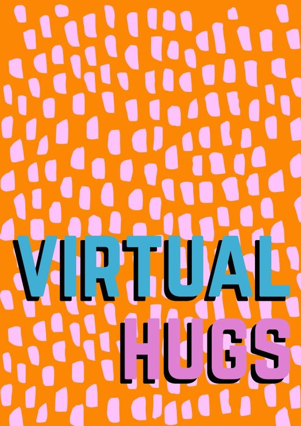 virtual hugs Just because Card 2670 created by Doodle Dot Design Co