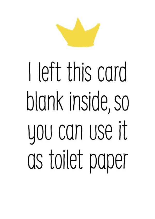 toilet paper Card 40445 created by Fly high art