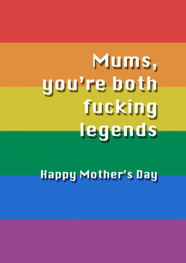 everymumtwomums both Mothers Day Card 7445 created by Potty Mouth