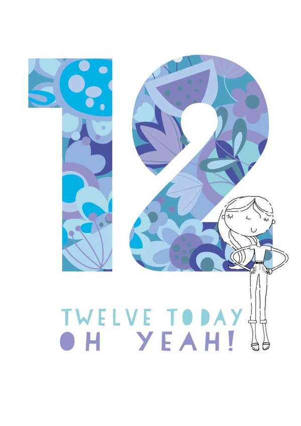 12th 12 Birthday Card 2044 created by Pink Pig