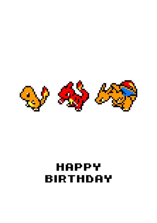 pokemon charmander Birthday Card 11684 created by Rishi