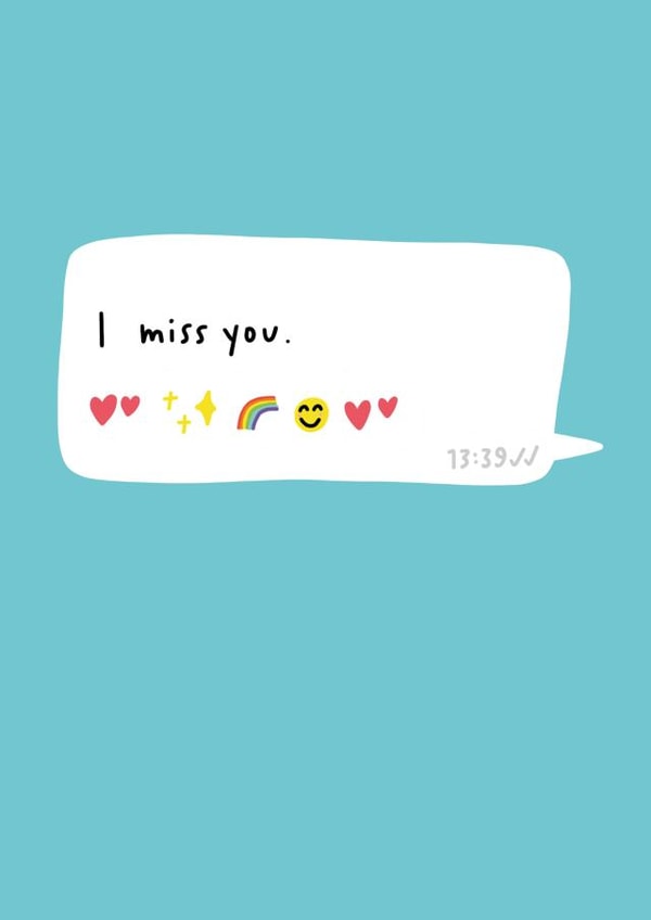 I Miss You Text Message Card created by Angela Chick