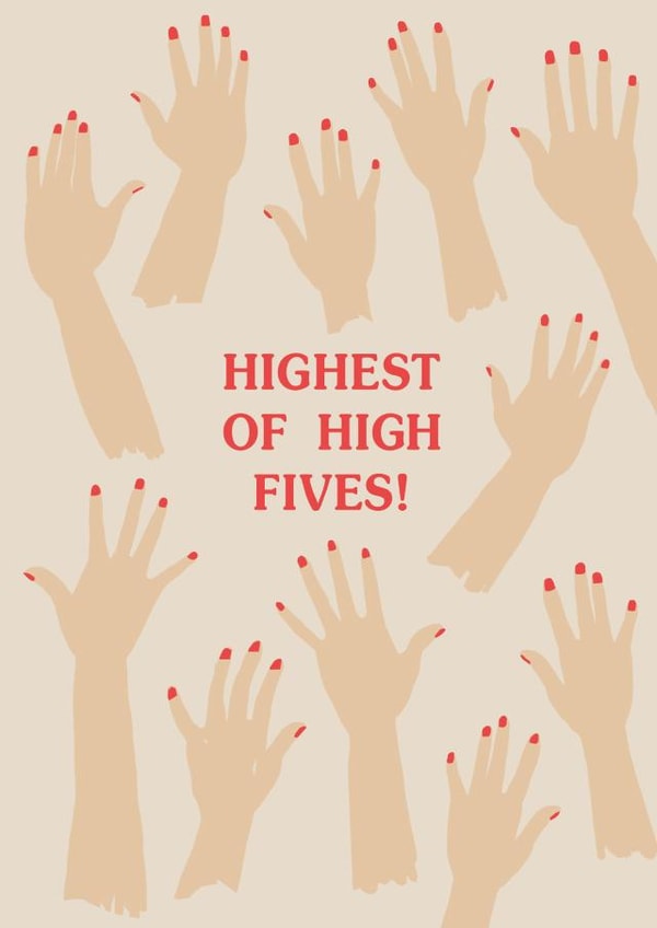 highest fives Congratulations Card 13009 created by Paper Plane