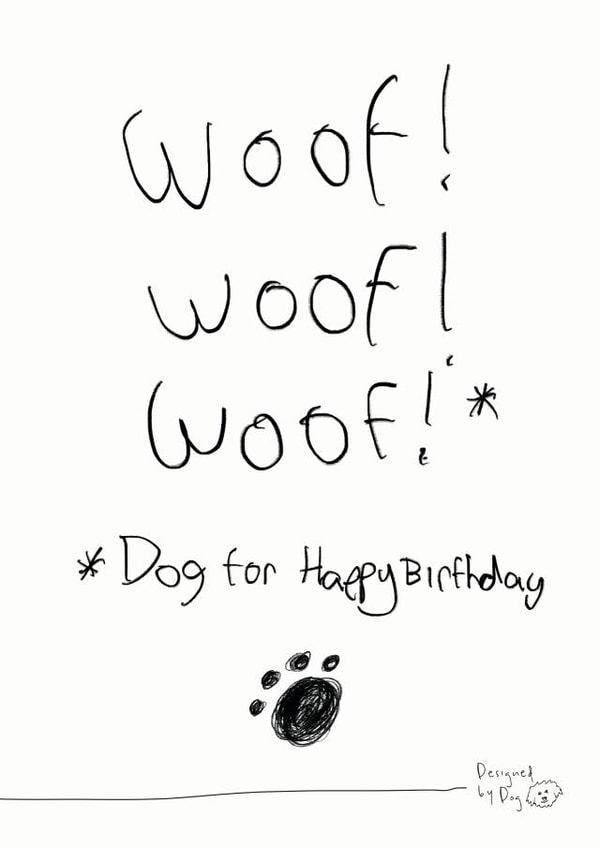 woof woof adult Birthday Card 13010 created by Paper Plane