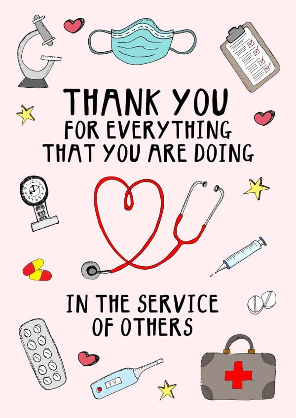 medical staff Thank You Card 9479 created by Hello Hatty