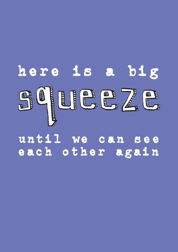 Blue Lockdown Squeeze Card created by Becka Griffin