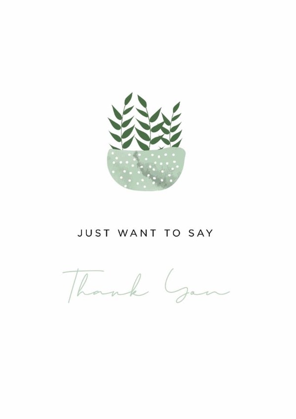 plant say Thank You Card 17080 created by Fern + Grey