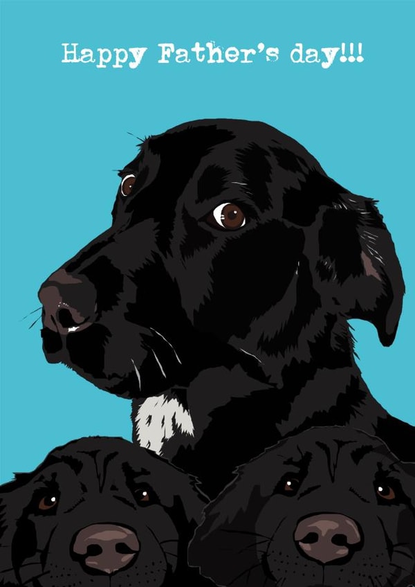 labrador puppies Father's Day Card 1864 created by Perkins & Morley