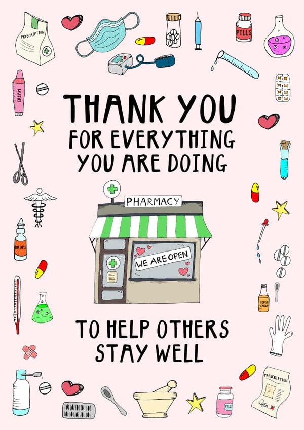 pharmacist appreciation Thank You Card 31914 created by Hello Hatty