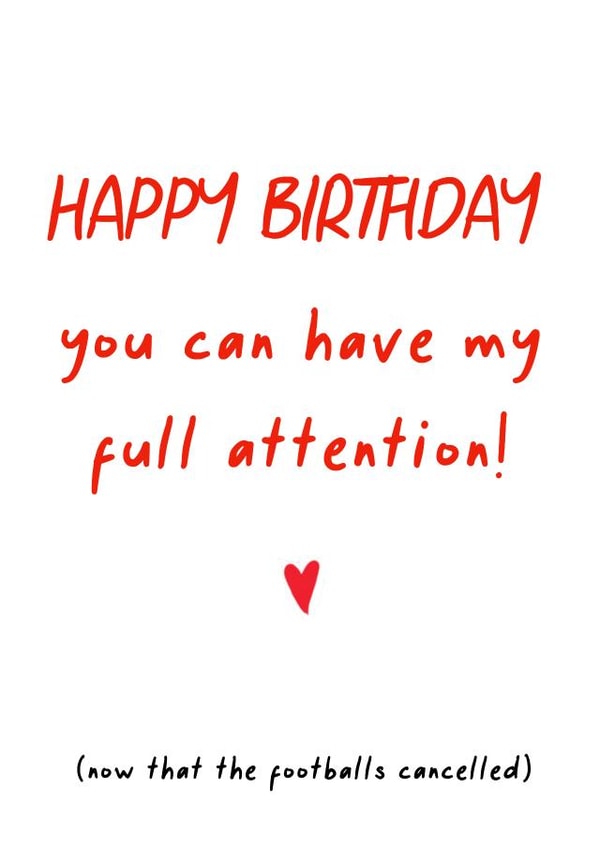 full attention Birthday Card 41664 created by SnailMail