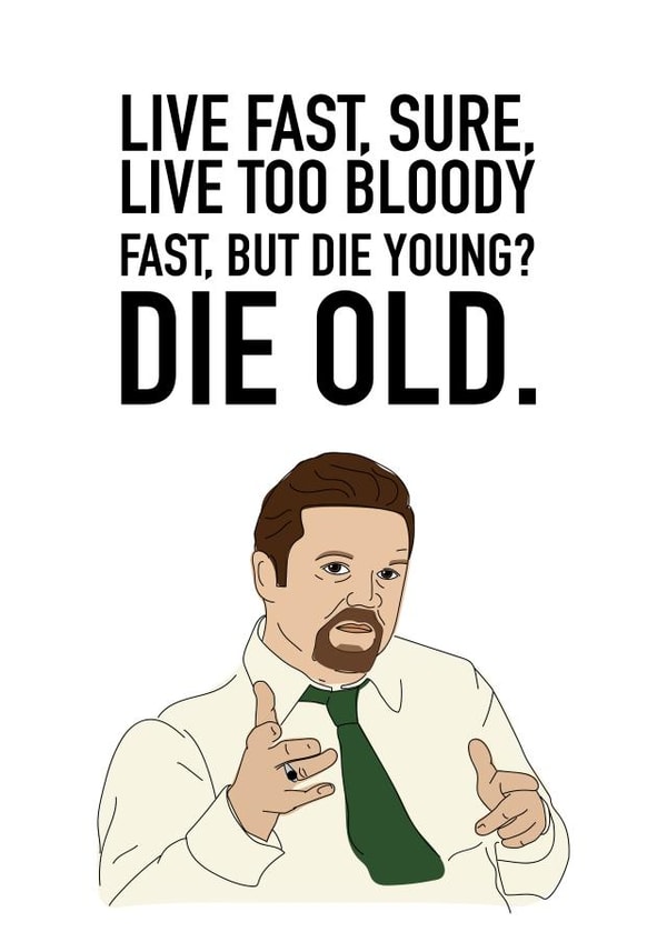 Don't live too fast The Office birthday card created by AliceandEmmaDesigns