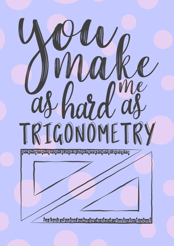 trigonometry maths Anniversary Card 36893 created by Oh My! Designs
