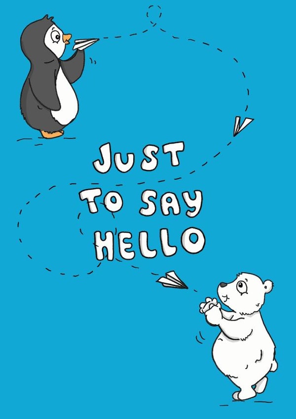 cute animal Thinking of you Card 11658 created by Kat Willott