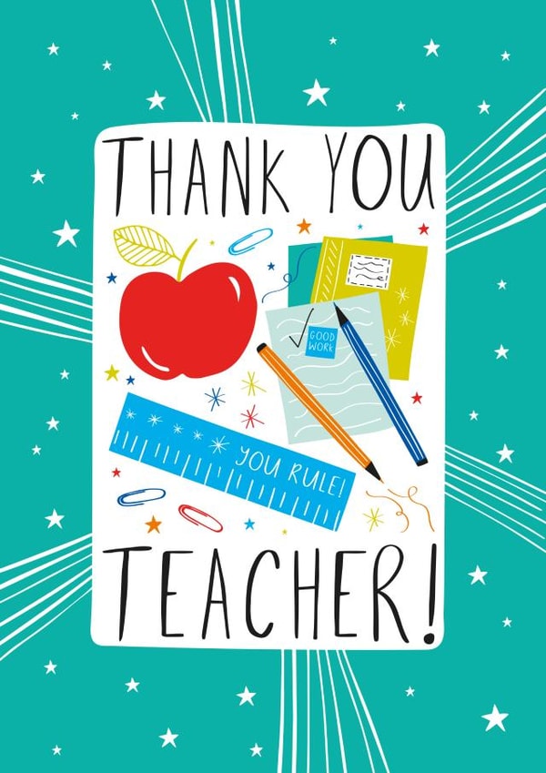 teacher adult Thank You Card 1709 created by Jessica Hogarth