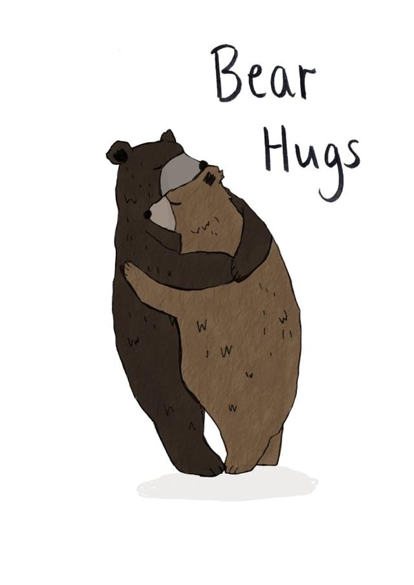 bear hugs Thinking of you Card 2246 created by Just like Sophie