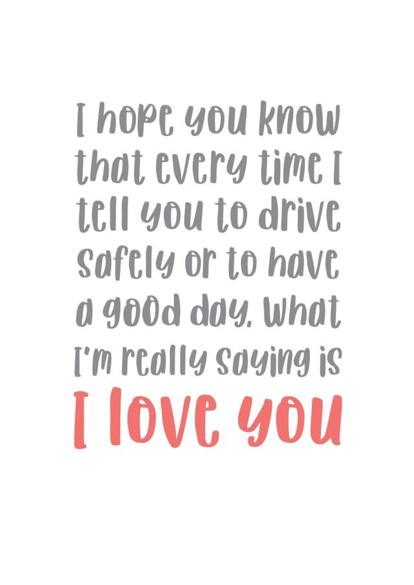 I LOVE YOU love Thinking of you Card 8904 created by Duckduckle Design