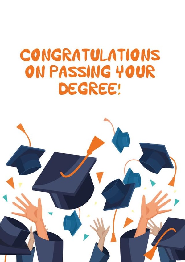 degree exams Congratulations Card 12370 created by ink&toast creative