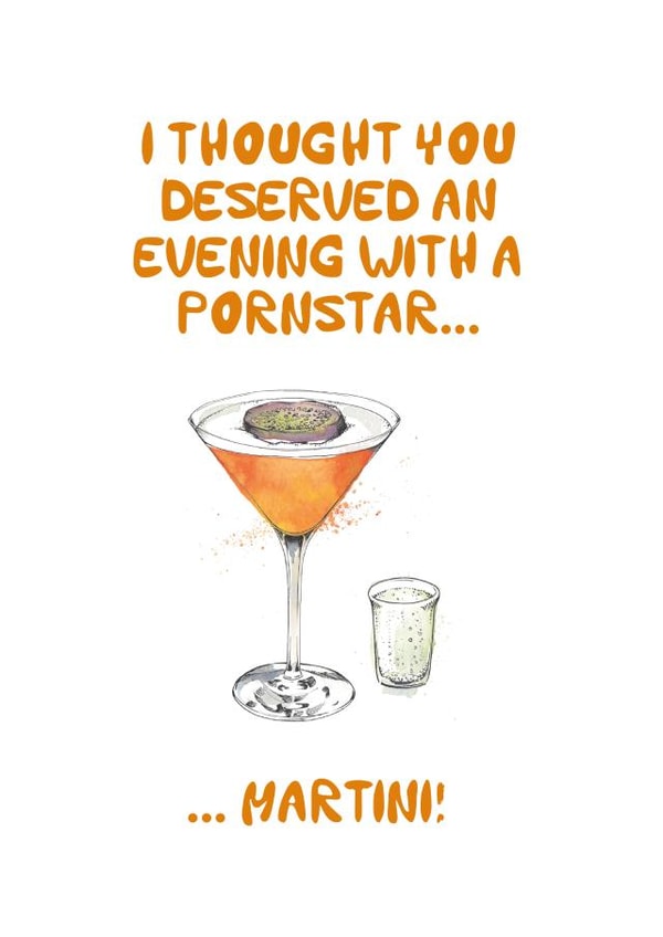 pornstar martini Birthday Card 12371 created by ink&toast creative