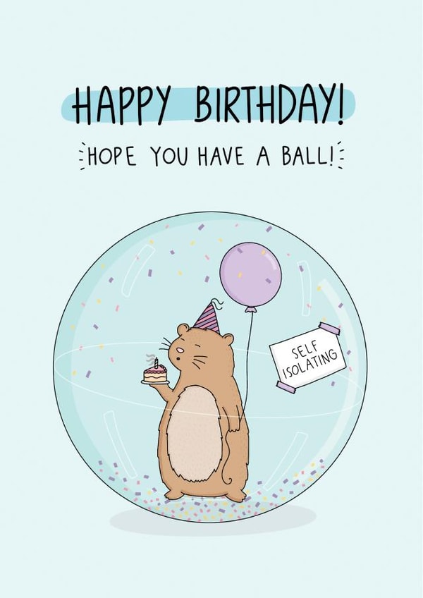 hamster hope Birthday Card 40545 created by Inky in the Wild