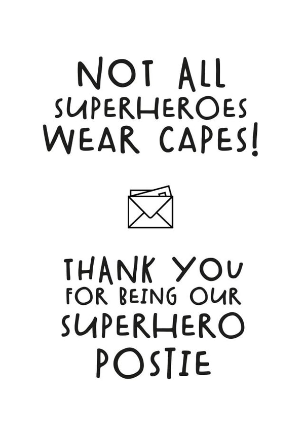 postman postlady Thank You Card 32132 created by Jodie Gaul & Co