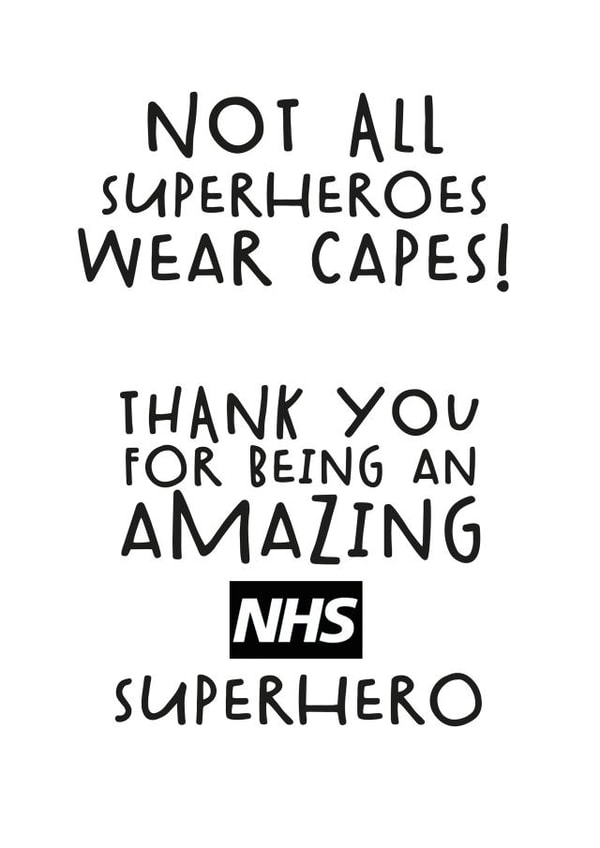 nhs superhero Thank You Card 32133 created by Jodie Gaul & Co