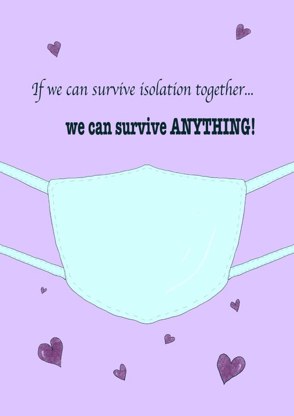 Heart Covid-19 Card 40845 created by Petals & Puns