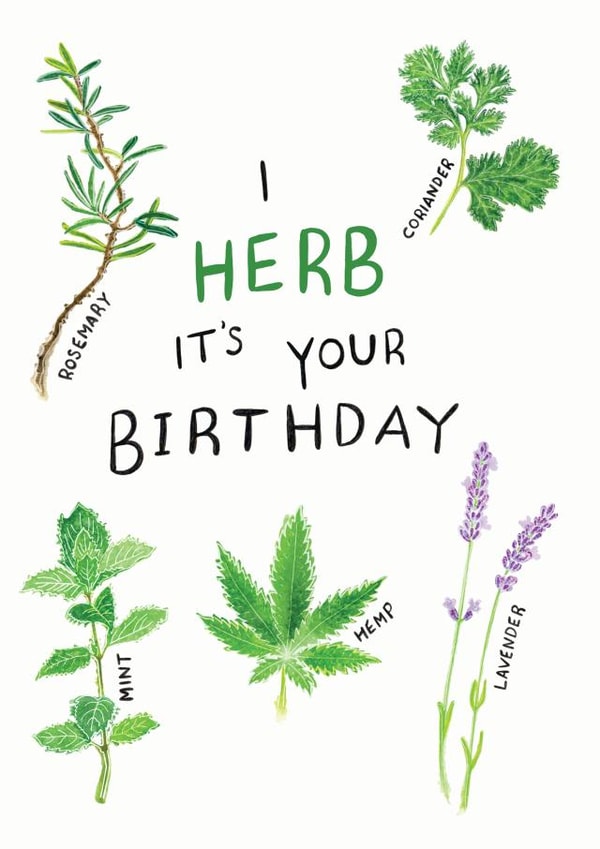 herb heard Birthday Card 5052 created by ROSE + DAFF