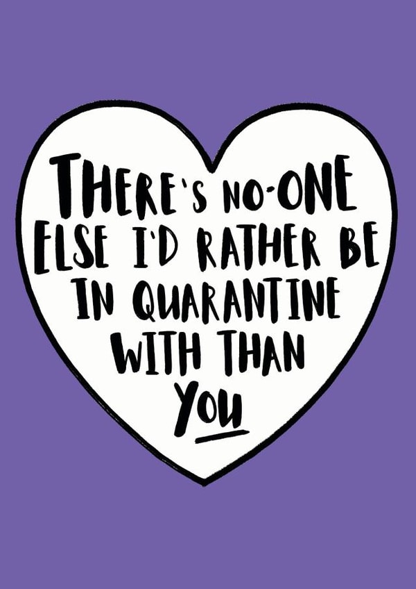 quarantine noone Love & Friendship Card 41823 created by KIO Cards