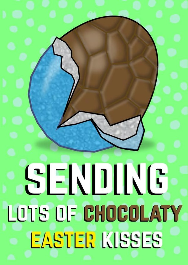 Chocolate Kisses Easter Card 2674 created by Doodle Dot Design Co