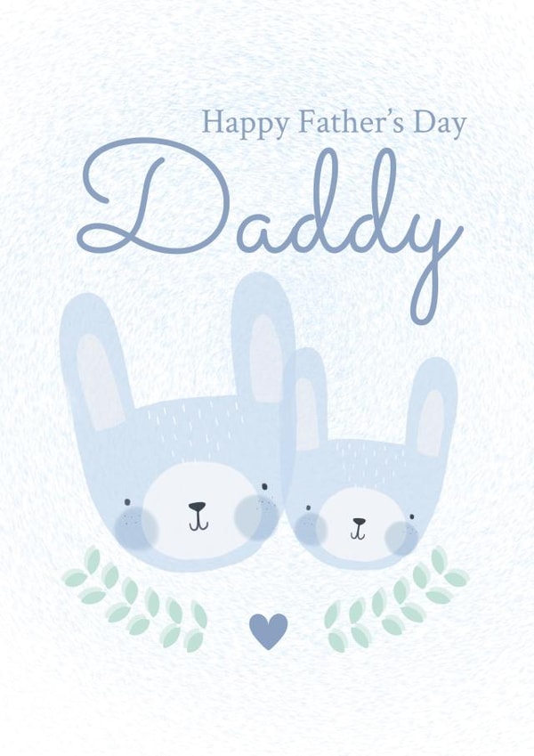 Daddy and Son Bunny Father's Day Card created by Juniper and Rose Studio