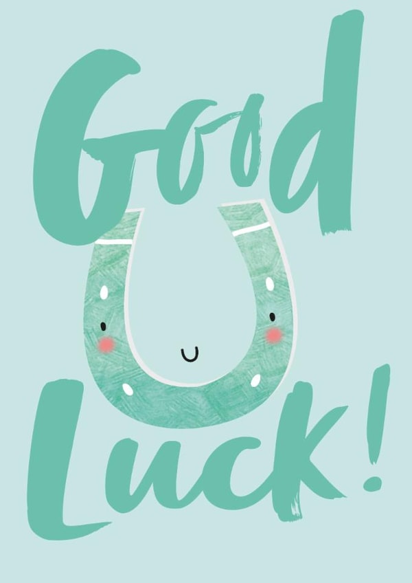 Horseshoe Good Luck Card created by Juniper and Rose Studio