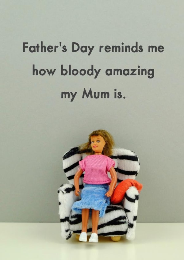 bloody amazing Father's Day Card 11558 created by Bold & Bright Cards
