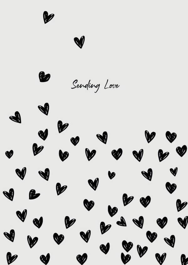 sending love hearts Thinking of you Card 13787 created by LAURA TRUBY DESIGNS