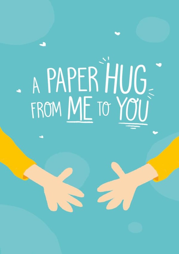 paper hug Thinking of you Card 10907 created by Wild Card