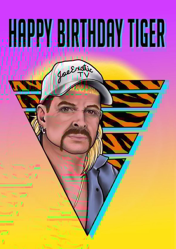 joe exotic tiger king Birthday Card 33039 created by Tanya Buxton