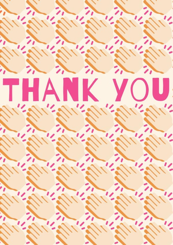 keyworker clap Thank You Card 15520 created by RAPPIT