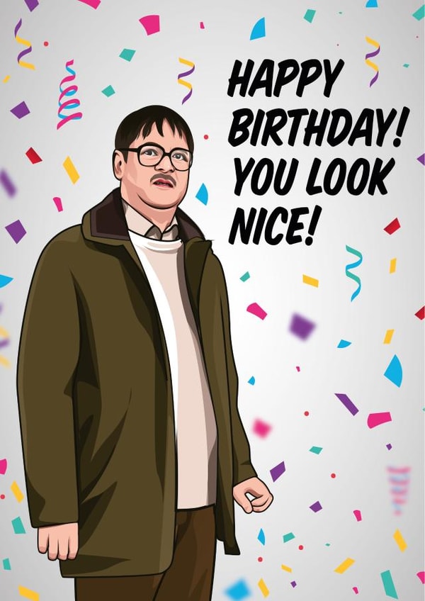 Shalom You Look Nice Birthday Card 16156 created by All Things Banter