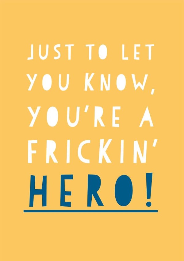 keyworker hero Thank You Card 9867 created by Heather Alstead Design LTD