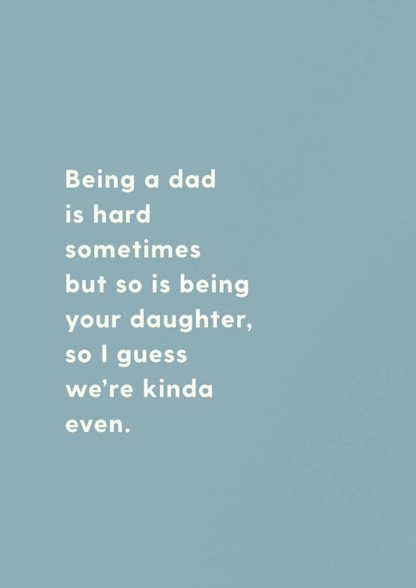 We're even Father's Day card created by Charly Clements