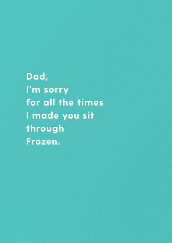 frozen sit through Father's Day Card 2211 created by Charly Clements