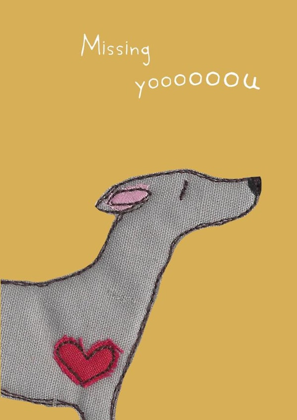 grey hound dog Thinking of you Card 15424 created by Ren Ellery