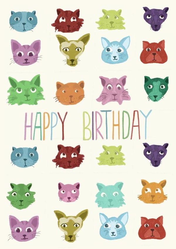 Birthday card cats Card 17224 created by Creative Dragon01