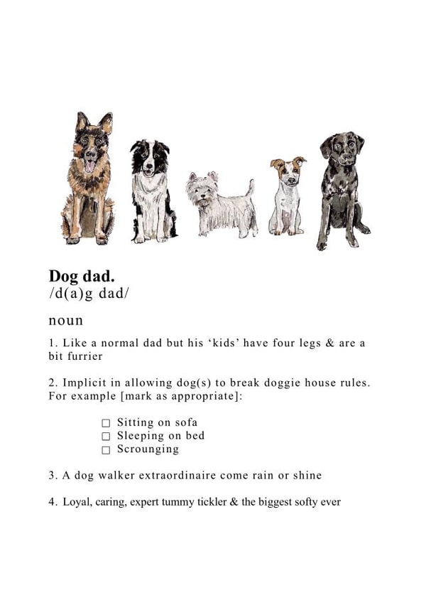 dog pet Father's Day Card 17227 created by Toasted Crumpet