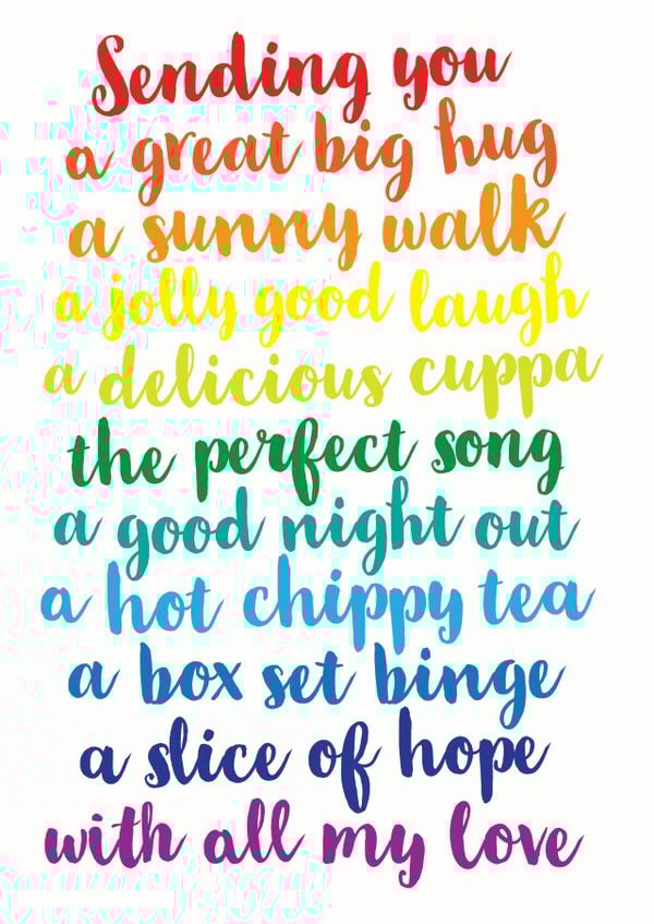 hug sunny walk Just because Card 9383 created by Kyleigh Orlebar