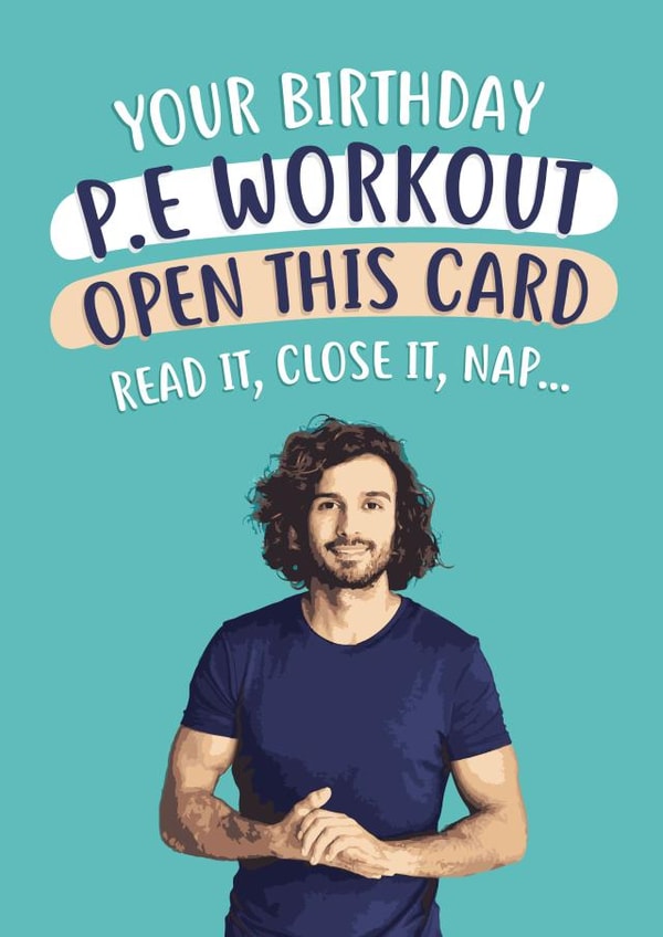Joe Wicks P.E Birthday Card 11217 created by @linesbehind