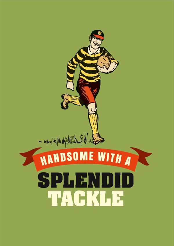 Funny men's rugby love card created by The Typecast Gallery